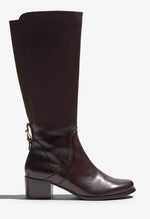 Load image into Gallery viewer, The Tall Riding Boot with Back Gore in Brown
