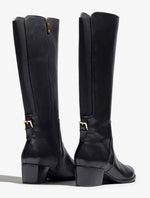 Load image into Gallery viewer, The Tall Riding Boot with Back Gore in Black
