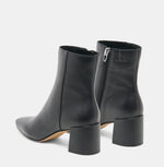 Load image into Gallery viewer, The Mid Heel Almond Toe Bootie in Black
