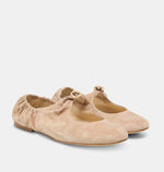 Load image into Gallery viewer, The MaryJane Flat with Gold Ornament in Camel
