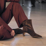 Load image into Gallery viewer, The Snip Toe Bootie with Back V Cutout in Espresso
