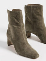 Load image into Gallery viewer, The Snip Toe Bootie with Back V Cutout in Olive
