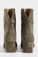 Load image into Gallery viewer, The Snip Toe Bootie with Back V Cutout in Olive
