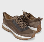 Load image into Gallery viewer, The Lace Sneaker With Ball Chain Detail in Military
