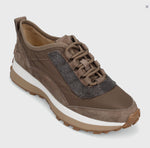 Load image into Gallery viewer, The Lace Sneaker With Ball Chain Detail in Military
