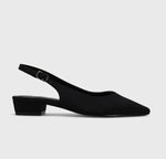 Load image into Gallery viewer, The Sling Back Almond Toe Pump in Black
