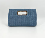 Load image into Gallery viewer, The Straw Handheld Clutch in Navy
