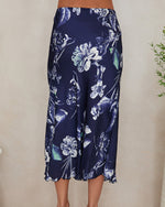 Load image into Gallery viewer, The Floral Midi Skirt in Navy
