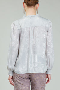 The Shimmer Blouse in Oyster