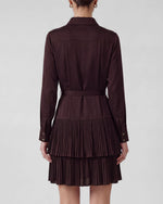 Load image into Gallery viewer, The Belted Shirt Dress in Cherry
