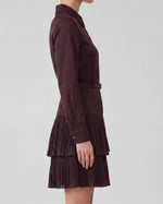 Load image into Gallery viewer, The Belted Shirt Dress in Cherry
