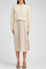 Load image into Gallery viewer, The 2 in 1 Sweater Dress in Champagne
