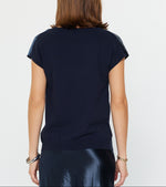 Load image into Gallery viewer, The Satin Sleeveless Top in Navy
