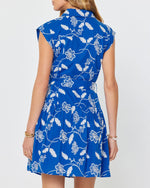 Load image into Gallery viewer, The Embroidered Mini Shirt Dress in Royal Blue
