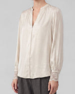 Load image into Gallery viewer, The Lace Cuff Blouse in Ecru
