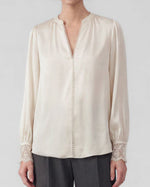 Load image into Gallery viewer, The Lace Cuff Blouse in Ecru
