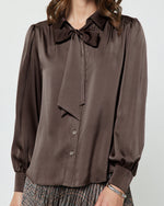 Load image into Gallery viewer, The Collared Blouse in Brown
