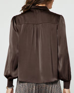 Load image into Gallery viewer, The Collared Blouse in Brown
