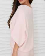 Load image into Gallery viewer, The Batwing Sweater in Baby Pink
