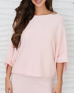 Load image into Gallery viewer, The Batwing Sweater in Baby Pink
