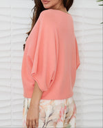 Load image into Gallery viewer, The Batwing Sweater in Salmon
