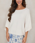 Load image into Gallery viewer, The Batwing Sweater in Classic Ivory
