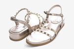 Load image into Gallery viewer, The Pyramid Stud Comfort Sandal in Shell
