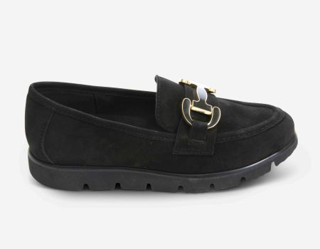 The Enamel Bit Comfort Loafer in Black