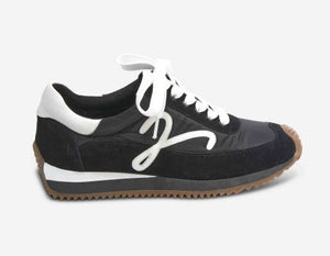 The Retro Lace Sneaker in Black