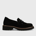 Load image into Gallery viewer, The Lug Sole Bit Loafer in Black
