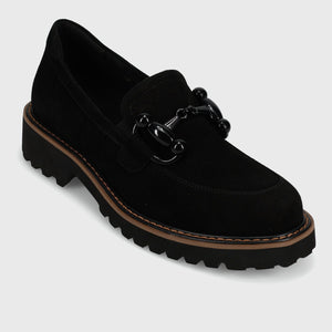 The Lug Sole Bit Loafer in Black