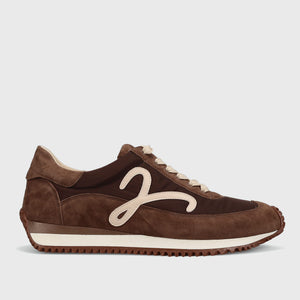 The Retro Lace Sneaker in Brown