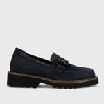 Load image into Gallery viewer, The Lug Sole Bit Loafer in Navy

