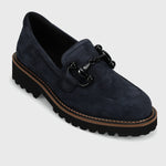 Load image into Gallery viewer, The Lug Sole Bit Loafer in Navy
