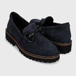Load image into Gallery viewer, The Lug Sole Bit Loafer in Navy
