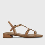 Load image into Gallery viewer, The Pyramid Stud Sandal in Cork
