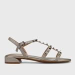 Load image into Gallery viewer, The Pyramid Stud Sandal in Pearl
