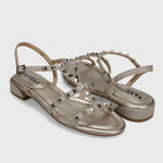 Load image into Gallery viewer, The Pyramid Stud Sandal in Pearl
