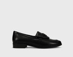 Load image into Gallery viewer, The Quilted Tab Loafer with Enamel Rings in Black
