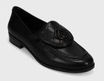Load image into Gallery viewer, The Quilted Tab Loafer with Enamel Rings in Black
