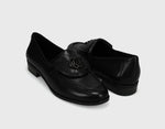 Load image into Gallery viewer, The Quilted Tab Loafer with Enamel Rings in Black
