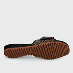 Load image into Gallery viewer, The Buckle Slide Sandal in Natural Black
