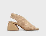 Load image into Gallery viewer, The Raffia Knit Sandal in Natural Off White
