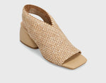 Load image into Gallery viewer, The Raffia Knit Sandal in Natural Off White
