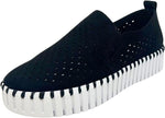 Load image into Gallery viewer, Tulip 141 - The Platform Perforated Slip On in Black
