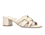 Load image into Gallery viewer, The Scallop Edge Sandal in Off White
