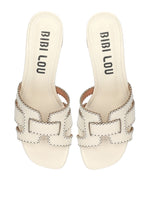 Load image into Gallery viewer, The Scallop Edge Sandal in Off White

