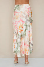 Load image into Gallery viewer, The Watercolor Satin Skirt in Cream Blush

