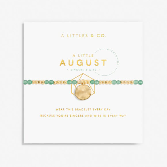 The August Birthstone Stretch Bracelet in Aventurine