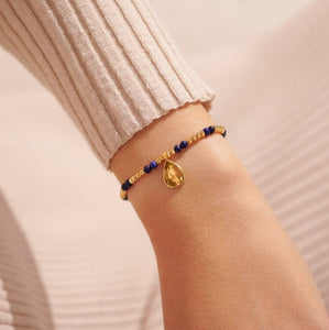 The September Birthstone Stretch Bracelet in Lapis Lazuli